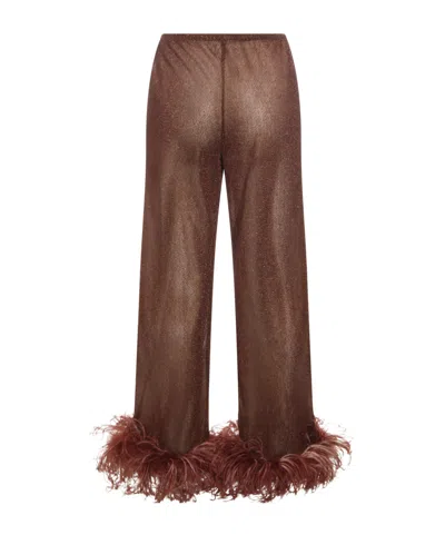 Oseree Trousers Brown In Brown