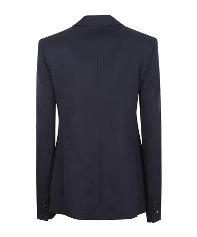 Stella Mccartney Slim Jacket Double Breasted Tailoring Lapel In Blue