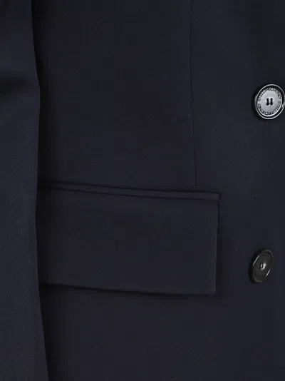 Stella Mccartney Slim Jacket Double Breasted Tailoring Lapel In Blue