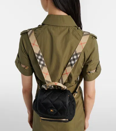 Burberry Mini Leather-trimmed Backpack