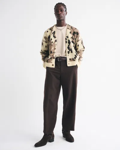 Abercrombie & Fitch Fuzzy Animal Print Cardigan In Pattern