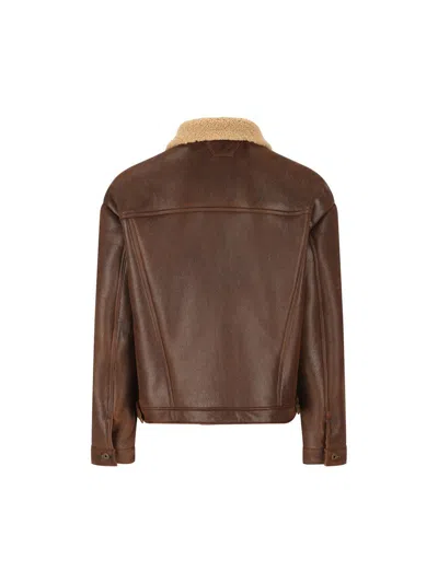 Salvatore Santoro Button-fastening Leather Jacket In Brown