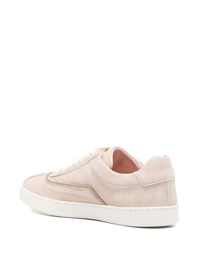 Fabiana Filippi Women Beige Suede Sneakers, 8.5 Luxury Sneakers For Women Darveys In Pink