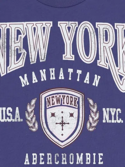 Abercrombie Fitch Logo-print T-shirt In Blue