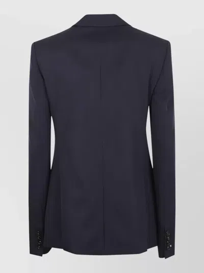 Stella Mccartney Slim Jacket Double Breasted Tailoring Lapel In Blue