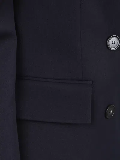 Stella Mccartney Slim Jacket Double Breasted Tailoring Lapel In Blue