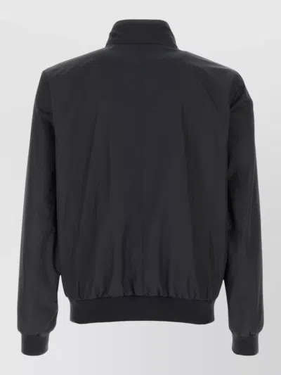 Moorer Manetti Polyester Jacket High Collar In Black