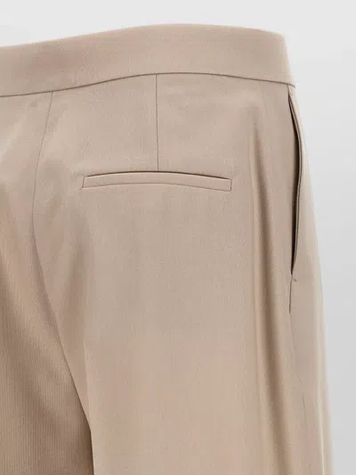 Max Mara Mxmgirone Tailored Trousers Belt Loops Pockets In Brown