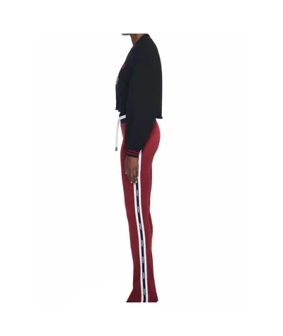 Off-white Polo Collar Cropped Sweatshirt In Black