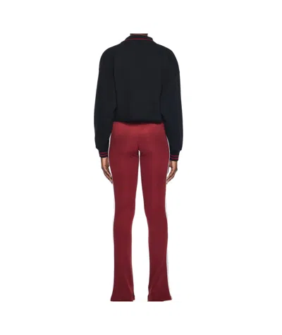 Off-white Polo Collar Cropped Sweatshirt In Black