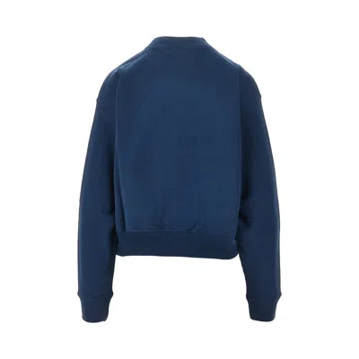 Chloé Logo Patch Sweatshirt In Blue
