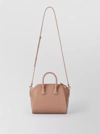 Givenchy Womens Blush Pink Gold Antigona Mini Leather Top Handle Bag In Brown