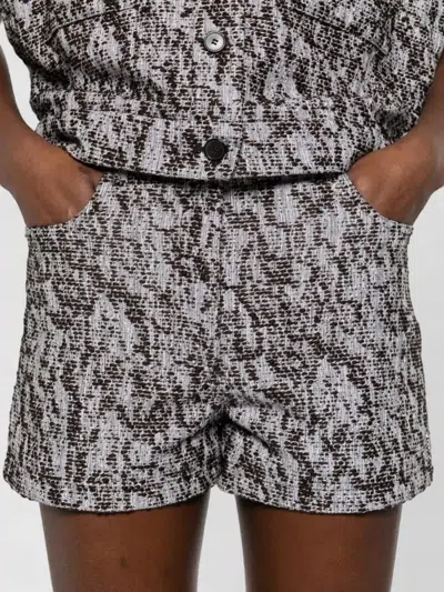 Iro Edela Cotton Blend Shorts Textured Pockets In Multi