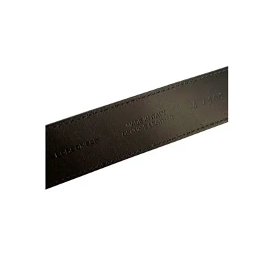 Borbonese Black Leather Men Belt In Black