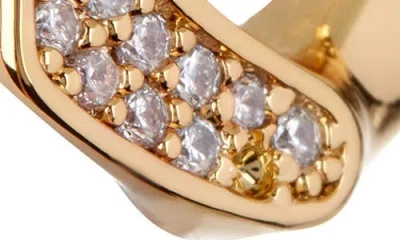 Luv Aj Pave Cuban Link Hoops Earring In Gold