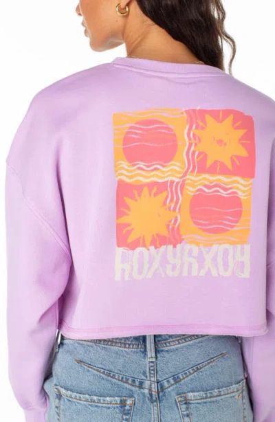 Roxy Morning Hike Graphic Crop Sweatshirt