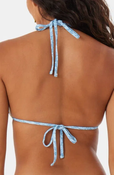 Roxy Tapestry Patchwork Triangle Bikini Top In Multi