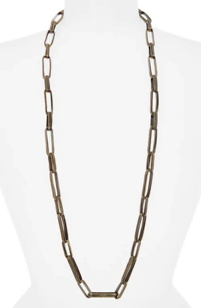 Karine Sultan Long Geometric Frame Necklace In Gold
