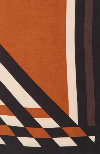 Bcbg Diamond Geo Scarf In Brown