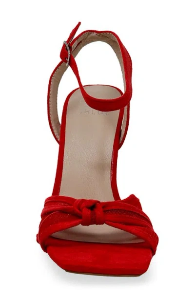 Chase & Chloe Chase And Chloe Gemini Knot Mesh Sandal In Red