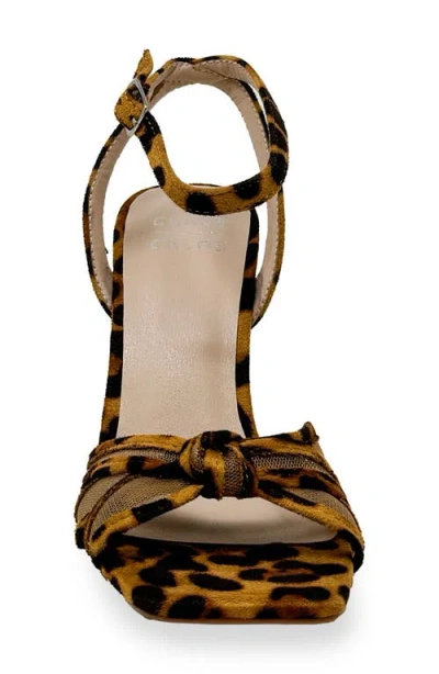 Chase & Chloe Chase And Chloe Gemini Knot Mesh Sandal In Brown