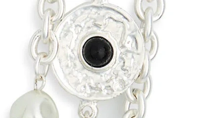 Karine Sultan Triple Row Chain Necklace In Metallic