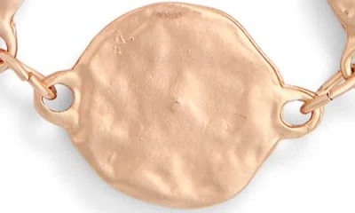 Karine Sultan Hammered Disc Long Necklace In Gold