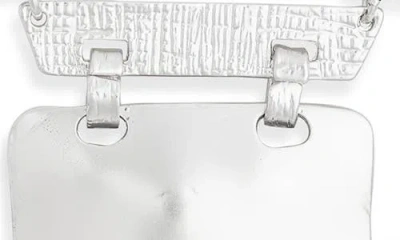 Karine Sultan Square Pendant Necklace In Silver