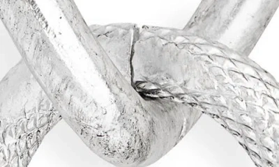 Karine Sultan Textured Link Drop Earrings In Metallic