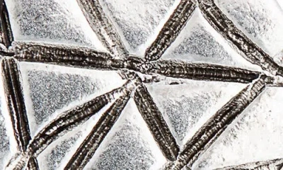 Karine Sultan Textured Medallion Stud Earrings In Silver