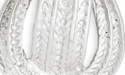 Karine Sultan Etched Knot Stud Earrings In Silver