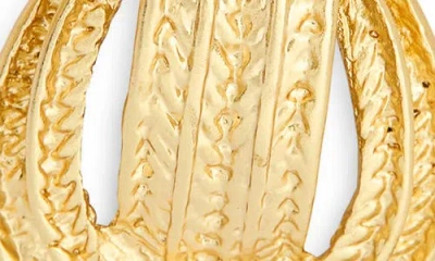 Karine Sultan Etched Knot Stud Earrings In Gold