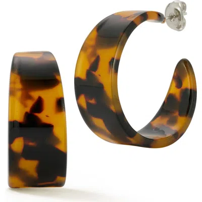 Sphera Milano Pattern Hoop Earrings In Multi