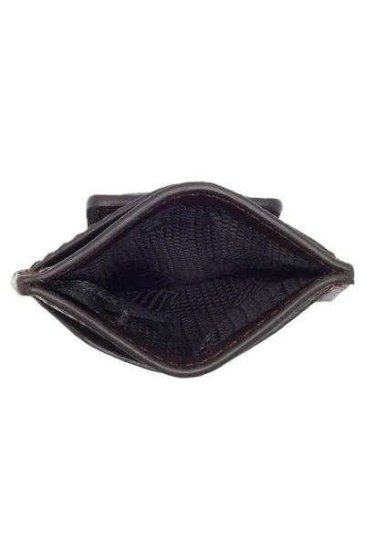 Johnston & Murphy Pebbled Leather Cardholder Wallet In Brown