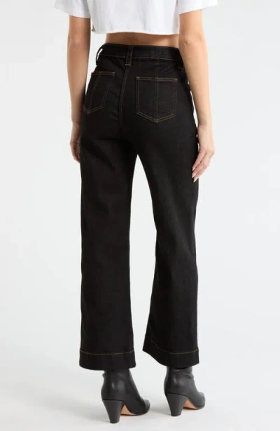 Vigoss Exposed Button Ankle Trouser Jeans In White