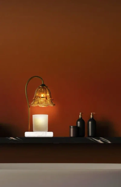 Luzè Luze Marble Base Lamp Candle Warmer In Brown