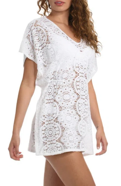 Sunshine 79 Crochet Cover-up Caftan In White