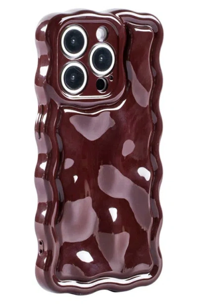 Auramma Meteorite Wavy Iphone 15 Pro Max Phone Case In Burgundy