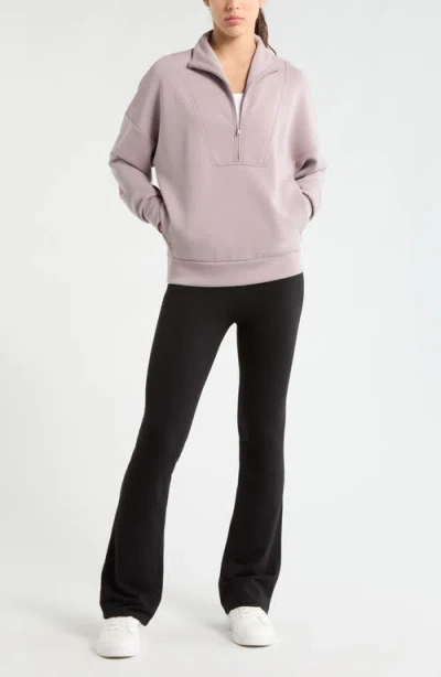 Zella Ultrasoft Half Zip Pullover In Brown