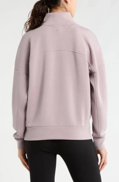 Zella Ultrasoft Half Zip Pullover In Brown