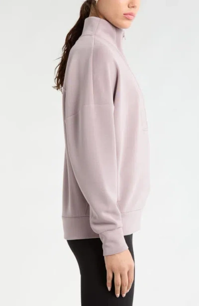 Zella Ultrasoft Half Zip Pullover In Brown