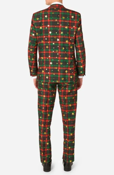 Opposuits Tartan Tidings Slim Fit Plaid Two-piece Suit & Tie Set In Multi