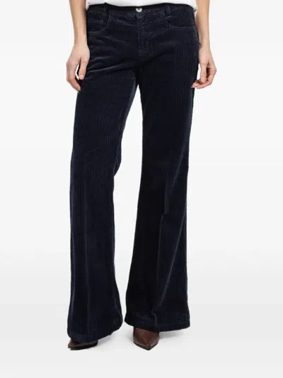 Hannes Roether Corduroy Flared Trousers In Blue