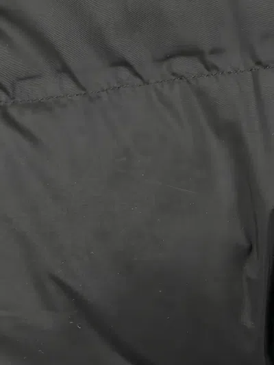 Pre-owned Miu Miu 2000s Logo Leather Down Jacket In Black