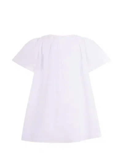 Balmain Button Square-neck Dress In White