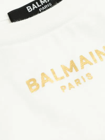 Balmain Ruffled-hem T-shirt In White