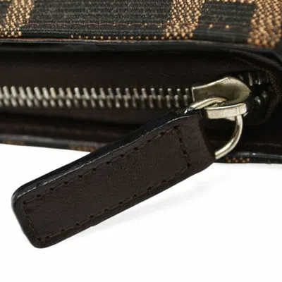Pre-owned Fendi Brown Canvas Wallet (bi-fold) ()