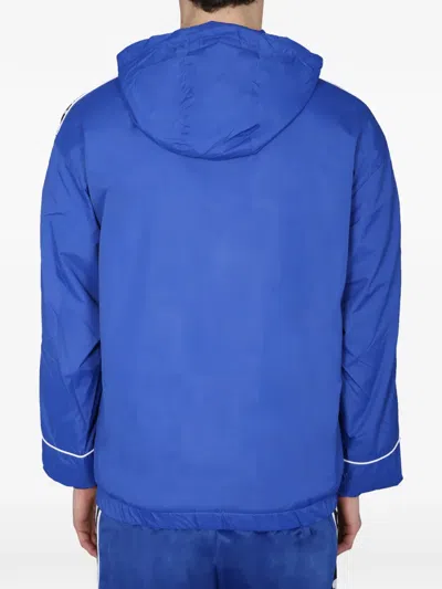 Fila Hooded Stripe Jacket In Blue