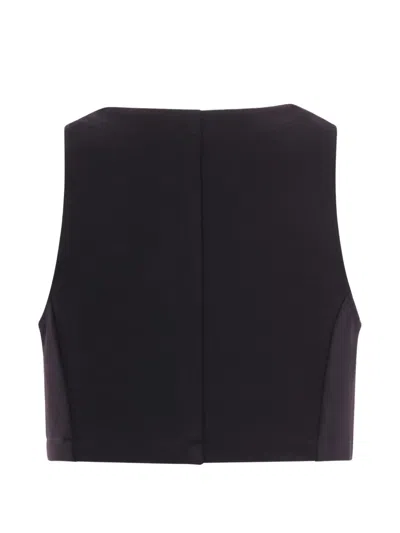 Balmain Button-embellished Top In Black