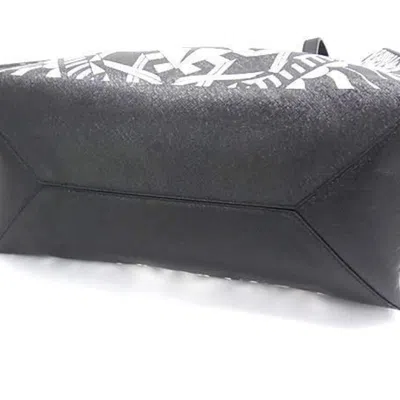 Pre-owned Givenchy Black White Pvc Handbag Shoulder Bag Tote Bag () In Multi